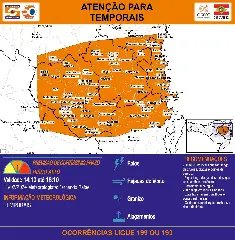  Defesa Civil divulga alerta para temporal intenso - 2