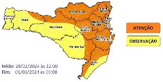 Chuva intensa deve atingir Brusque nesta quinta-feira - 1