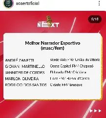 Narrador da Rádio Cidade é finalista do Prêmio Acaert - Microfone de Ouro - 1