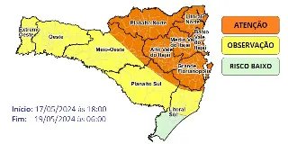 Defesa Civil alerta para chuva intensa entre sexta e domingo - 1