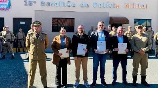 Batalhão da PM em Brusque comemora 15 anos de criação - 1