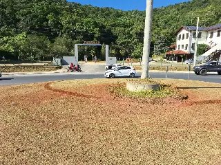 Imagens mostram canteiro danificado após carro fazer 'cavalinho de pau' - 3