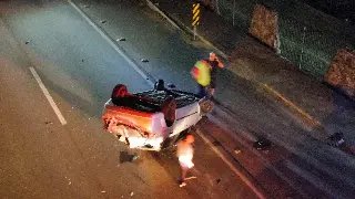 (VÍDEO) Carro capota após colisão na rodovia Antônio Heil - 5