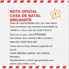 Casa de Natal do bairro Brilhante não funcionará neste ano - 1