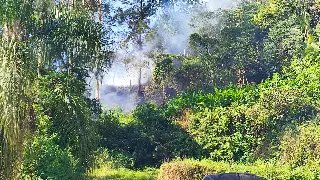 (VIDEO) Bombeiros são acionados para incêndio em vegetação em Brusque - 1