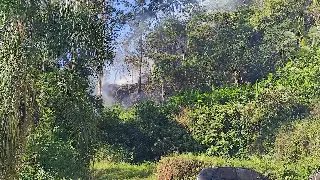 (VIDEO) Bombeiros são acionados para incêndio em vegetação em Brusque - 2