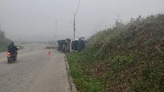 Motorista diz aos bombeiros que desviou de capivara antes de carreta tombar - 1