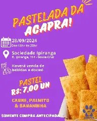 ACAPRA realizará Pastelada Solidária no próximo sábado - 1
