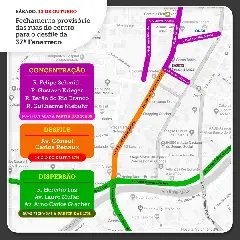 Confira as alterações de trânsito para o sábado devido ao Desfile da Fenarreco - 1