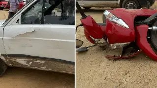 Homem fica ferido após colisão entre carro e moto  - 2