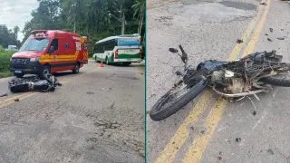 Bombeiros atualizam informações sobre acidente entre moto e ônibus - 6