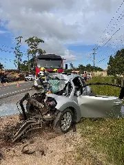 Motorista morto em acidente em Tijucas estava sem cinto de segurança, dizem bombeiros - 2