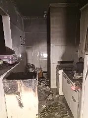 Máquina de lavar roupas pega fogo dentro do apartamento no Santa Rita - 1