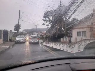 Carreta se solta do cavalo mecânico e causa transtornos no trânsito do Guarani - 2