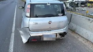 Motociclista colide na traseira de carro parado por obra na Antônio Heil - 2