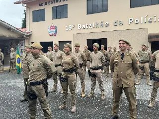 Cerimônia marca os 16 anos do 18º Batalhão da PM em Brusque - 3