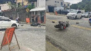 Motociclista fica ferido após colisão com carro na Primeiro de Maio  - 1