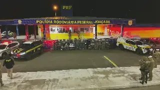 Maior apreensão do ano: 9,4 toneladas de maconha são encontradas em caminhões na BR-282 - 1