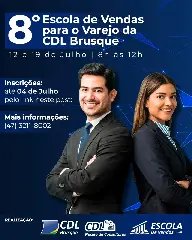 Inscrições para 8ª Escola de Vendas da CDL Brusque estão abertas - 1