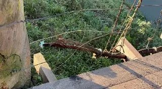 (VÍDEO) Reportagem mostra situação da ponte pênsil na Cristalina - 2