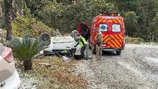 (VÍDEO) Carro fica sem freios e capota, em Botuverá - 1
