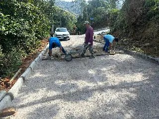Calçamentos de três vias no Cedrinho são recuperados - 1