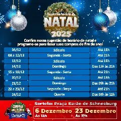 CDL Brusque divulga sugestão de horário especial de Natal - 1