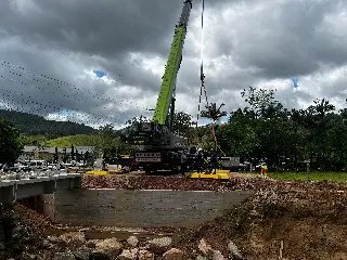 Nova ponte na Limeira tem vigas instaladas - 1