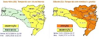 Brusque tem novo alerta de temporal para sexta e sábado - 1