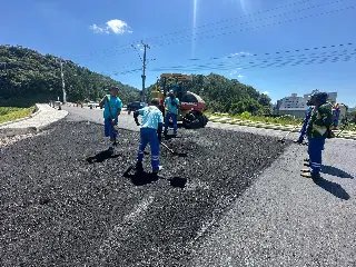 Nova via entre o IFC e o Colégio Cultura recebe 335 toneladas de asfalto no Jardim Maluche - 4
