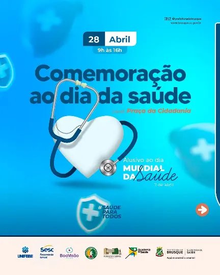 Programa&ccedil;&atilde;o celebra Dia Mundial da Sa&uacute;de na sexta-feira (28)