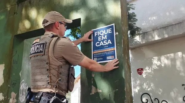 Coronav&iacute;rus em SC: PMSC usa tecnologia que mostra percentual da popula&ccedil;&atilde;o em isolamento no estado