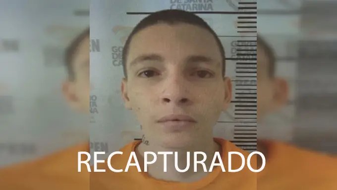 PM recaptura detento que fugiu há três meses do Presídio de Tijucas
