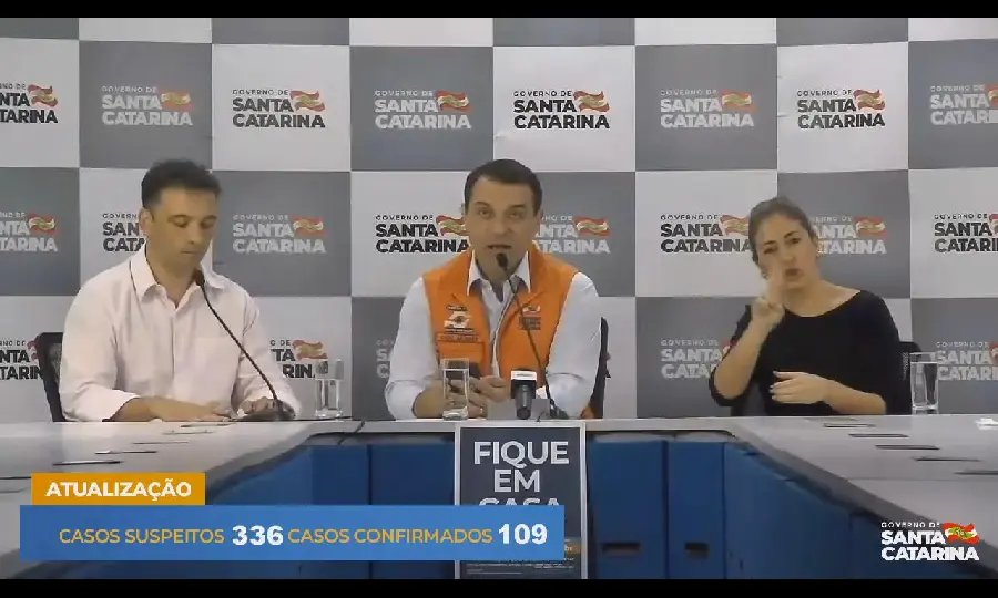 Santa Catarina confirma 109 casos de Coronav&iacute;rus