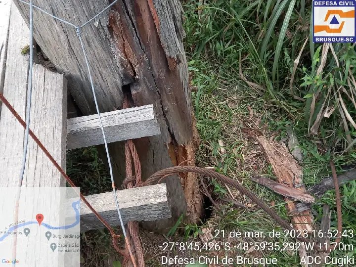 Ponte p&ecirc;nsil da Cristalina &eacute; interditada