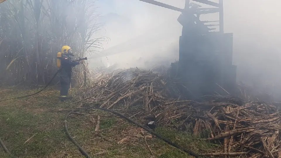 Bombeiros combatem inc&ecirc;ndio em Guabiruba