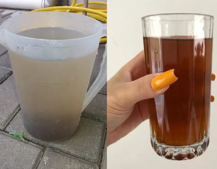 &Aacute;gua suja, escura e amarelada nas torneiras