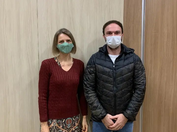 Simone Storm, atleta ol&iacute;mpica, visita Funda&ccedil;&atilde;o de Esportes