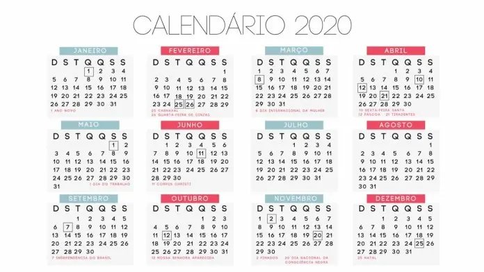2020 confira os feriados prolongados
