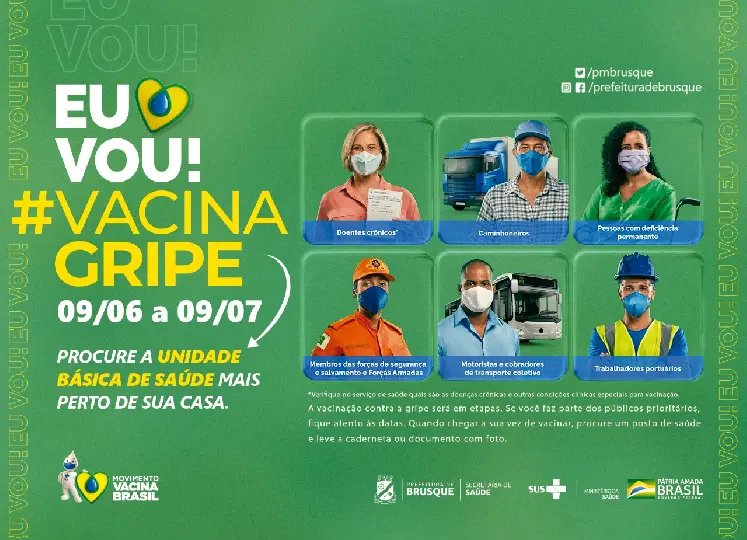 Cobertura vacinal em Brusque supera os 40%