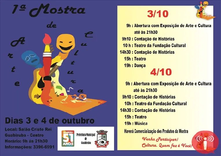 Mostra de Arte e Cultura terá mais de 50 trabalhos