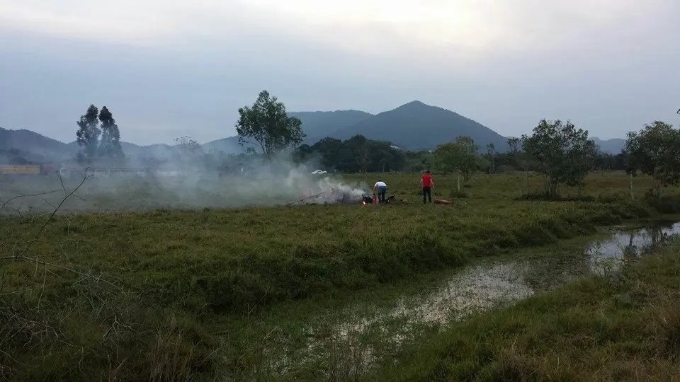 Queda de Girocóptero em Porto Belo