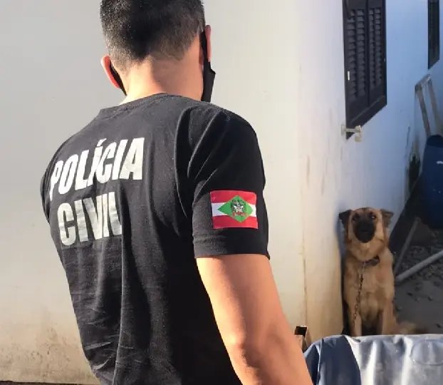 (V&Iacute;DEO) Pol&iacute;cia Civil prende homem por maus tratos a animais, em Brusque