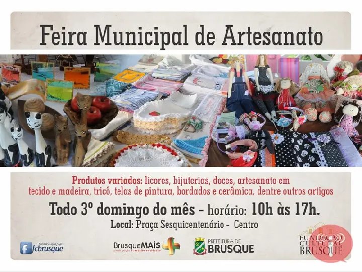 Domingo tem feira de artesanato