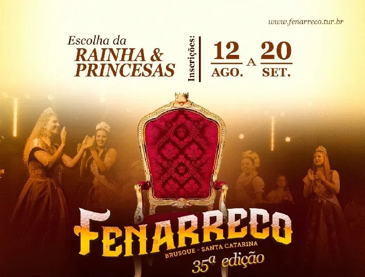 &Uacute;ltimos dias para se inscrever para o concurso da Realeza da Fenarreco