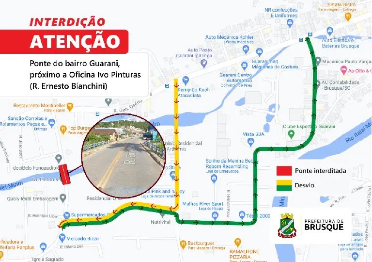 Rua Ernesto Bianchini ser&aacute; interditada na pr&oacute;xima segunda-feira (19)