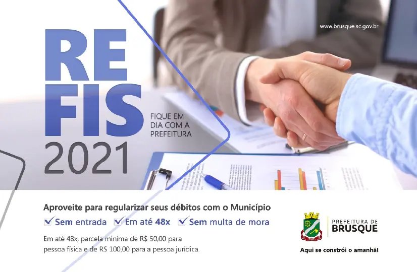 Em 10 dias, Refis da Prefeitura de Brusque tem 800 ades&otilde;es