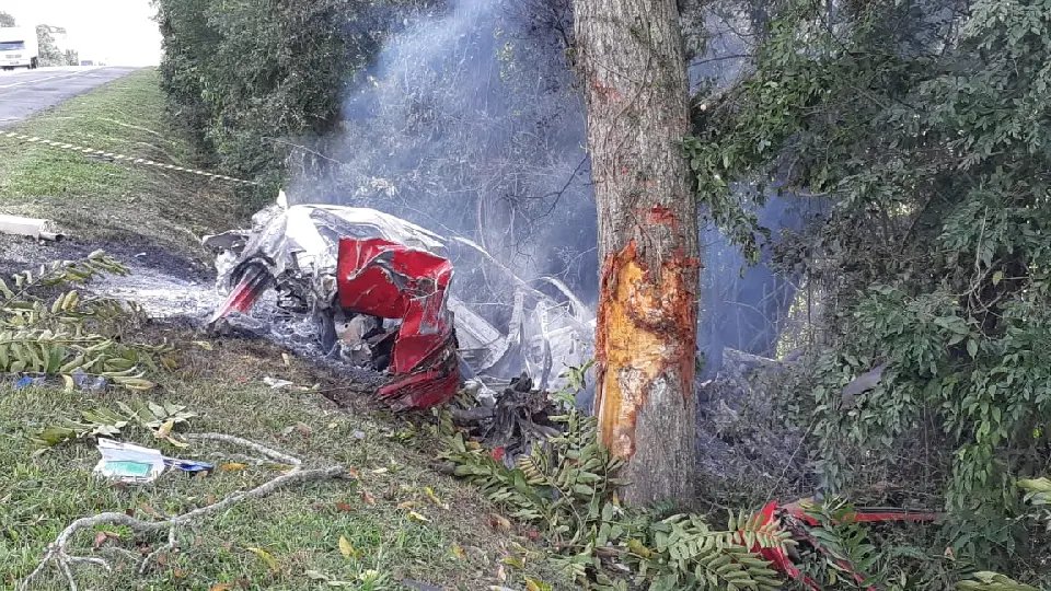 Homem morre ap&oacute;s carro colidir em &aacute;rvore 