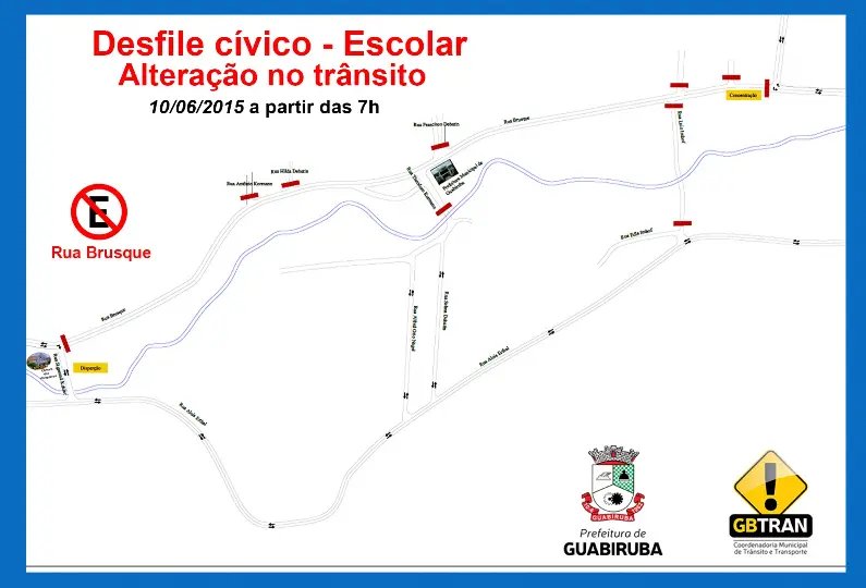 Trânsito fica alterado para desfile