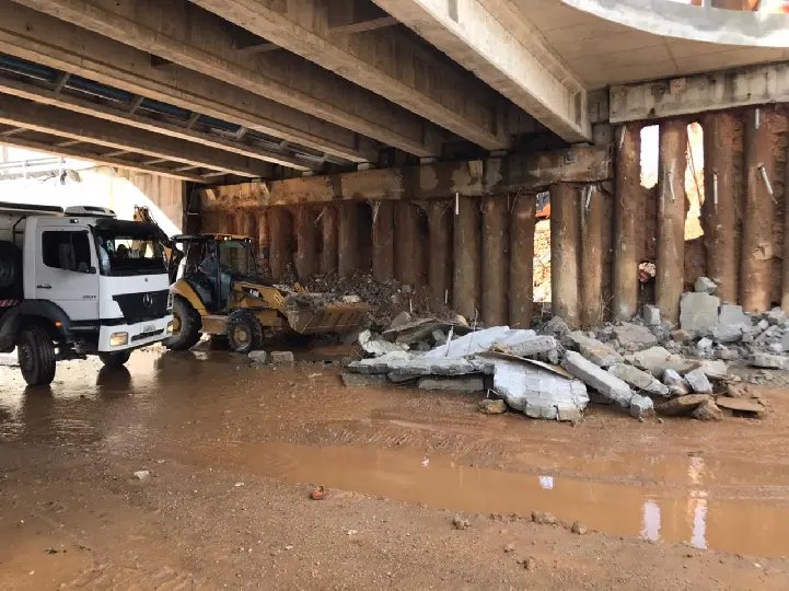 Secretaria de Infraestrutura Estrat&eacute;gica registra novos danos na cabeceira da ponte dos bombeiros